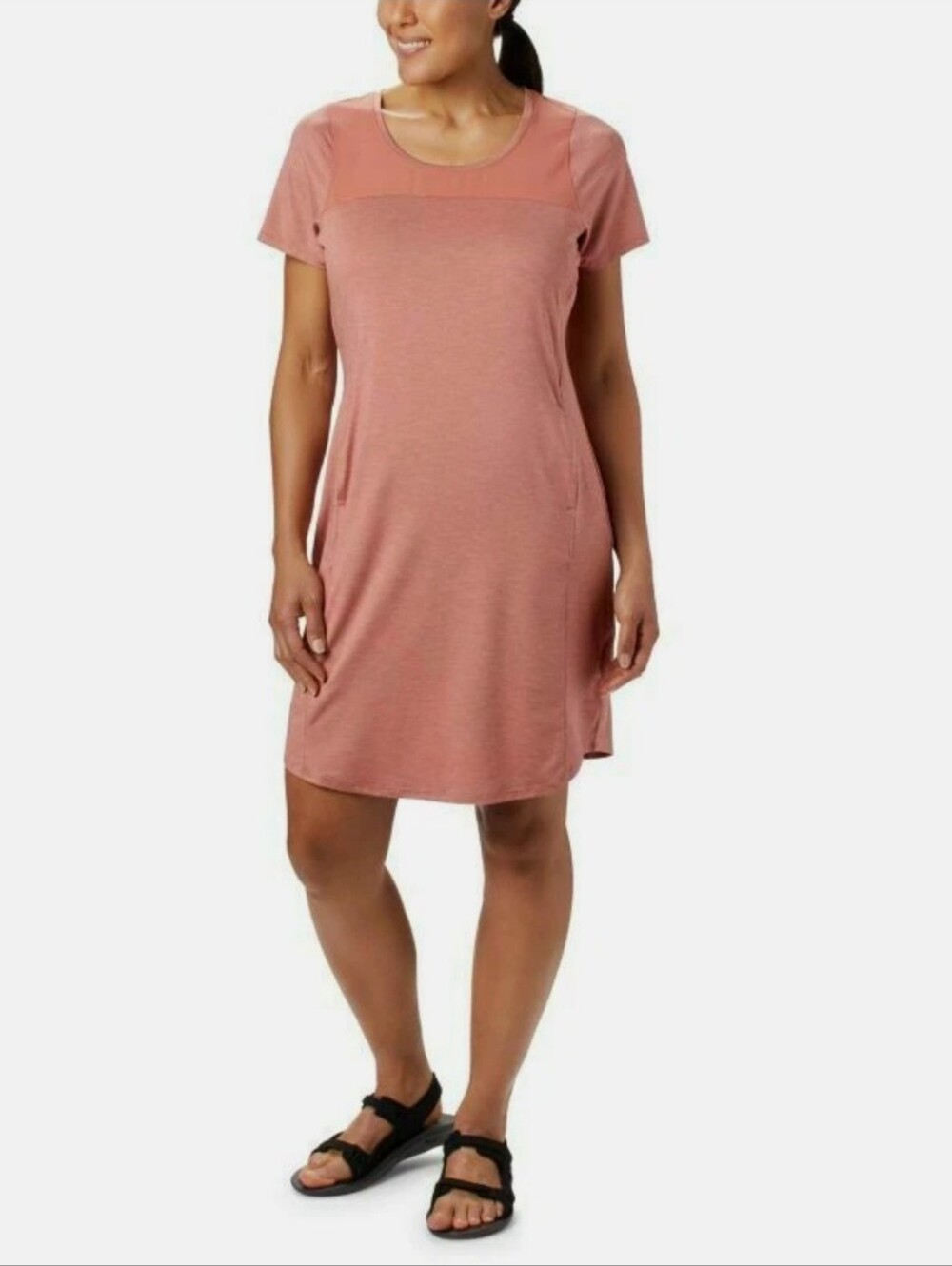 Columbia Rose Pink Short Sleeve Casual Dress